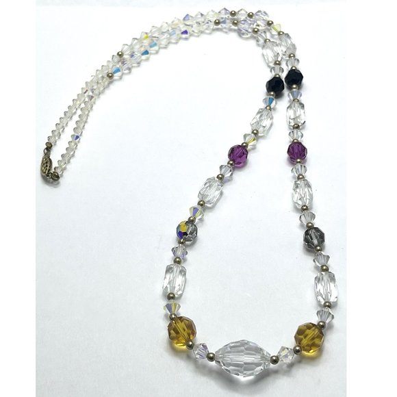 Vintage Colorful Crystal Necklace